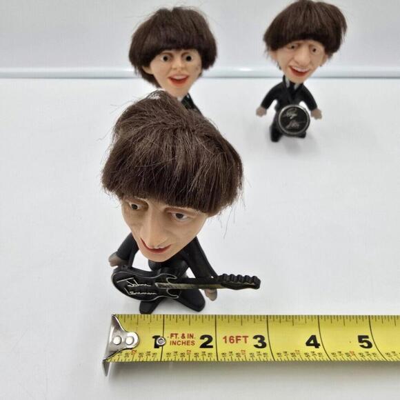 1964 Beatles Figurines with Instruments Remco Nems 4.5" Lot of 3 - Picture 6 of 15